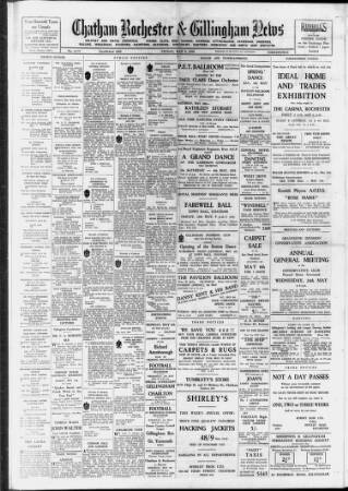 cover page of Chatham News published on May 5, 1950