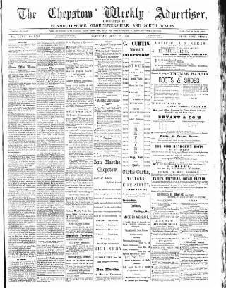 cover page of Chepstow Weekly Advertiser published on June 2, 1888