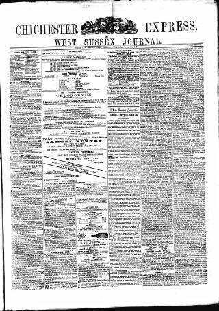 cover page of Chichester Express and West Sussex Journal published on April 18, 1871