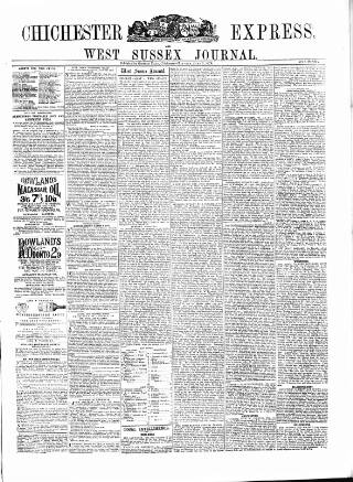 cover page of Chichester Express and West Sussex Journal published on June 2, 1874