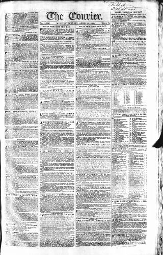 cover page of London Courier and Evening Gazette published on April 26, 1830