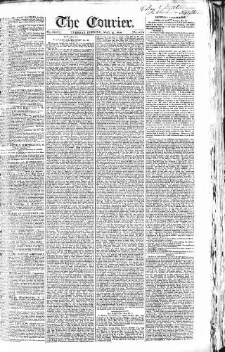 cover page of London Courier and Evening Gazette published on May 25, 1830