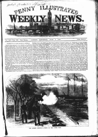 cover page of Illustrated Weekly News published on June 2, 1866