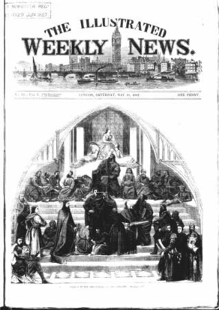 cover page of Illustrated Weekly News published on May 18, 1867