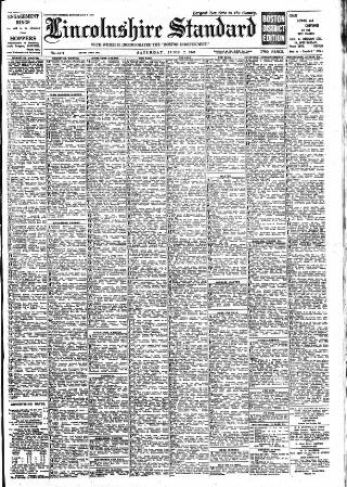 cover page of Lincolnshire Standard and Boston Guardian published on June 2, 1945
