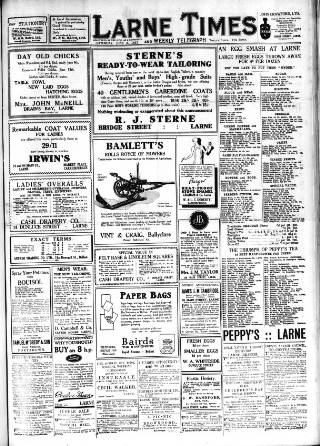 cover page of Larne Times published on June 3, 1933