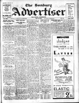 cover page of Banbury Advertiser published on April 19, 1944