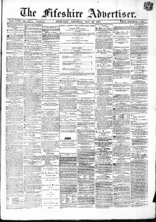 cover page of Fifeshire Advertiser published on May 28, 1870