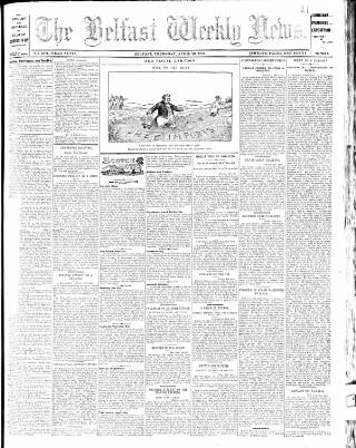 cover page of Belfast Weekly News published on April 28, 1904