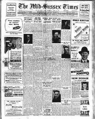cover page of Mid Sussex Times published on April 25, 1945