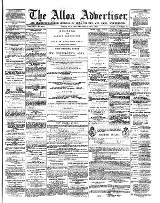 cover page of Alloa Advertiser published on June 2, 1866