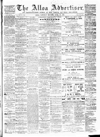 cover page of Alloa Advertiser published on April 26, 1884