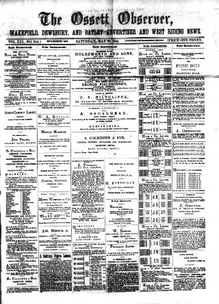 cover page of Ossett Observer published on May 22, 1886