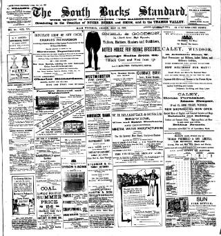 cover page of South Bucks Standard published on May 14, 1909