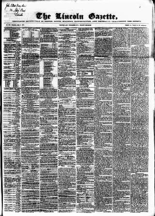 cover page of Lincoln Gazette published on May 6, 1865