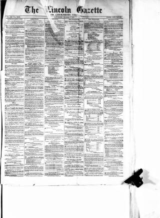 cover page of Lincoln Gazette published on December 4, 1875