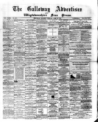 cover page of Galloway Advertiser and Wigtownshire Free Press published on April 20, 1882