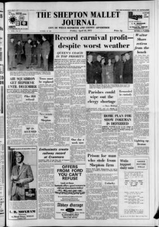 cover page of Shepton Mallet Journal published on April 25, 1975