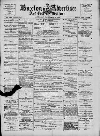 cover page of Buxton Advertiser published on November 28, 1896