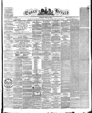 cover page of Essex Herald published on April 19, 1864
