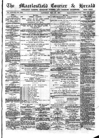 cover page of Macclesfield Courier and Herald published on May 25, 1889