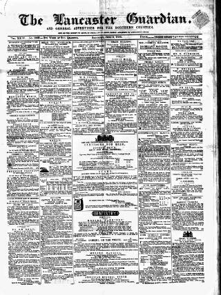 cover page of Lancaster Guardian published on June 2, 1860