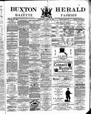 cover page of Buxton Herald published on April 19, 1882