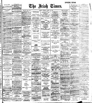 cover page of Irish Times published on April 26, 1904