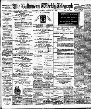 cover page of Ballymena Weekly Telegraph published on November 29, 1902