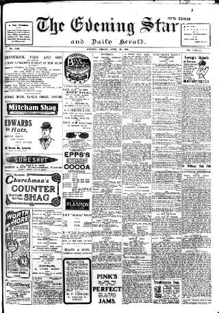 cover page of Evening Star published on April 26, 1907