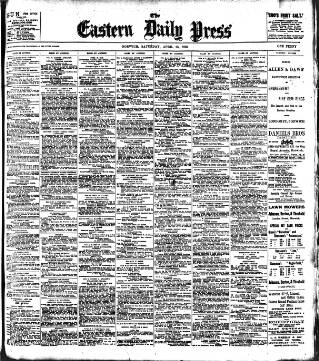 cover page of Eastern Daily Press published on April 25, 1903