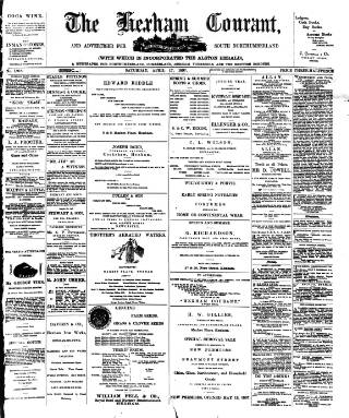 cover page of Hexham Courant published on April 17, 1897