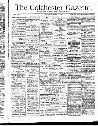 cover page of Colchester Gazette published on March 31, 1880