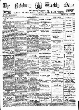 cover page of Newbury Weekly News and General Advertiser published on May 19, 1892