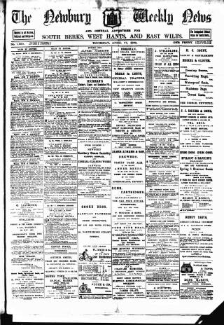 cover page of Newbury Weekly News and General Advertiser published on April 27, 1893
