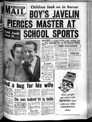 cover page of Sunday Mail (Glasgow) published on June 2, 1957
