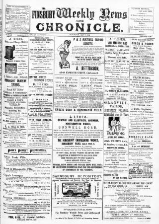 cover page of Finsbury Weekly News and Chronicle published on May 7, 1904