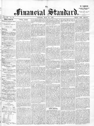 cover page of Financial Standard published on May 16, 1891