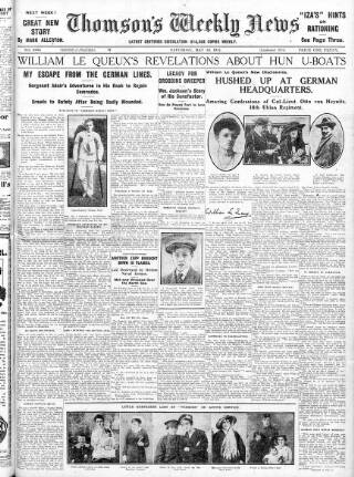 cover page of Thomson's Weekly News published on May 19, 1917