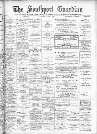 cover page of Southport Guardian published on June 2, 1906