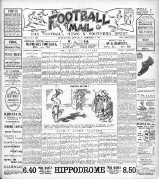 cover page of Football Mail (Portsmouth) published on December 7, 1907