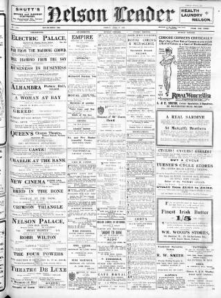 cover page of Nelson Leader published on June 2, 1916