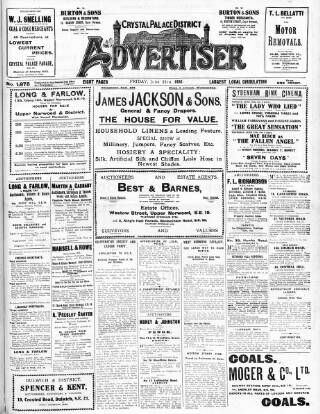 cover page of Crystal Palace District Times & Advertiser published on June 11, 1926