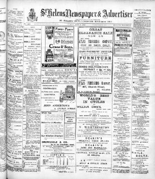 cover page of St. Helens Newspaper & Advertiser published on June 2, 1903