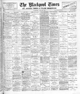 cover page of Blackpool Times published on April 24, 1901
