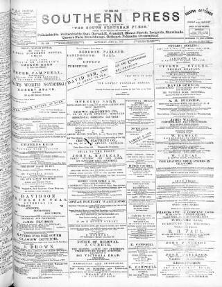 cover page of Southern Press (Glasgow) published on June 15, 1895