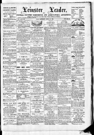 cover page of Leinster Leader published on April 26, 1884