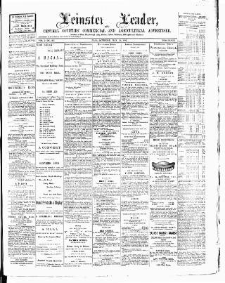 cover page of Leinster Leader published on May 28, 1887