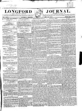 cover page of Longford Journal published on May 28, 1864