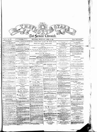 cover page of North Star and Farmers' Chronicle published on April 16, 1896